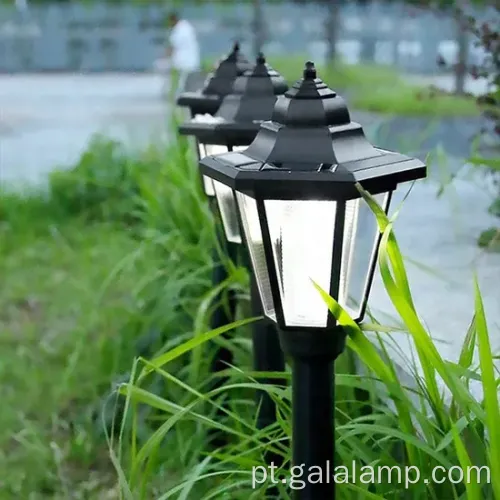 Luzes solares de lanterna solar hexagon elegantes vintage